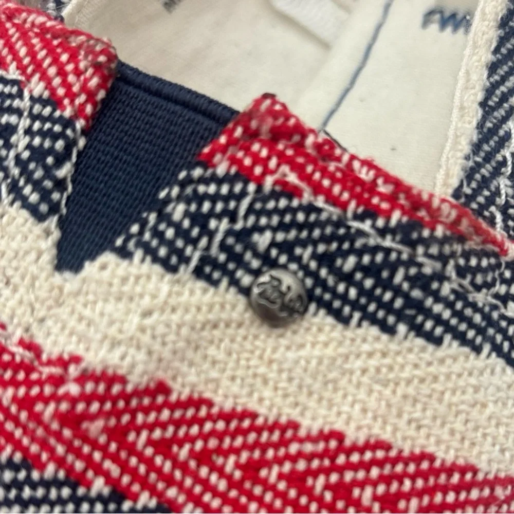Mad‎ Love Striped Red and Navy Flats